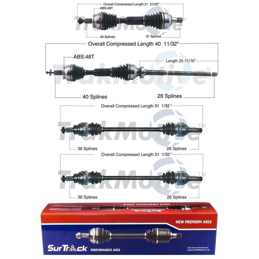 Volvo CV Axle Shaft Kit - Front and Rear 36001221 - Aftermarket 3991878KIT